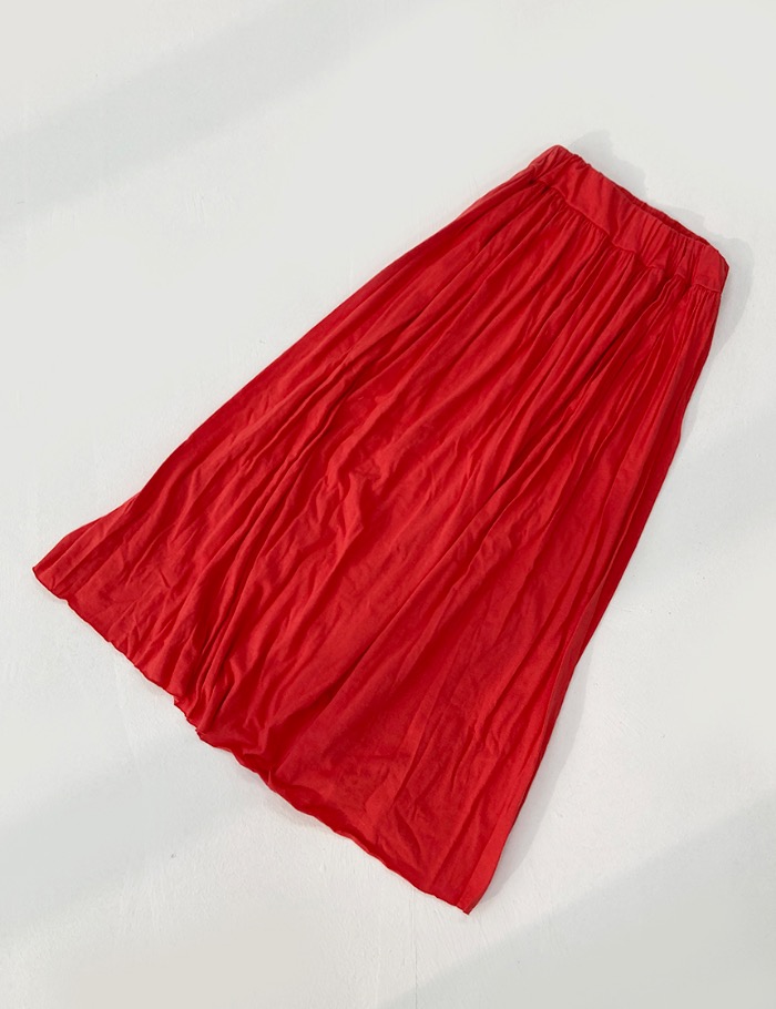 [70%] banding cotton long skirts