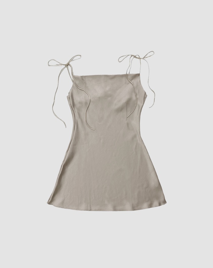 String padded slip mini dress